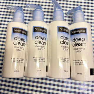 Neutrogena Deep Clean cleansing lotion 200ml. นูโทรจีนา ดีพ คลีน คลีนซิ่ง โลชั่น 200 มล.