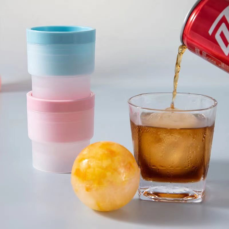 ที่ทำน้ำแข็งสีพาสเทลลูกใหญ่ 6 ซม. ก้อนกลมใหญ่ แม่พิมพ์น้ำแข็ง ICEBALL