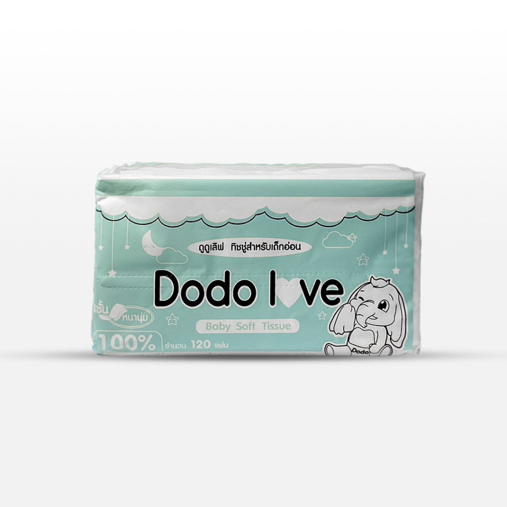 พร้อมส่ง ทิชชู่ Dodo love ผลิตภัณฑ์ทิชชู่สำหรับเด็กอ่อน