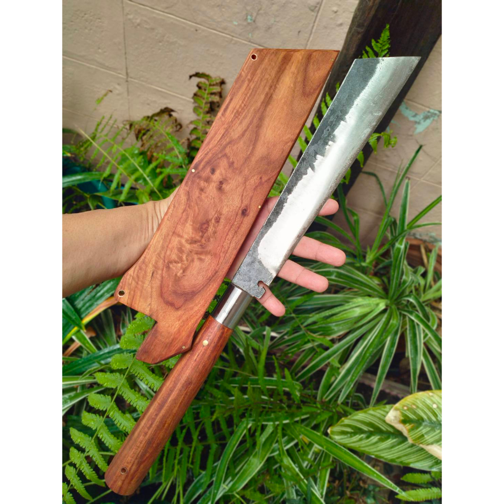 มีดแรมโบ้ (Rambo) พร้าแวง มีดอีตัด มีดคัตติ้ง (Cutting Knife) มีดแคมป์ มีดสนาม 11.4” sup9 ผิวไฟ ด้าม