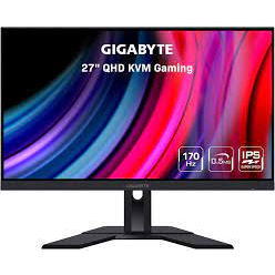 (M27Q-EK)MONITOR (จอมอนิเตอร์) GIGABYTE M27Q 27" KVM FreeSync 170Hz QHD HDR IPS Gaming Monitor