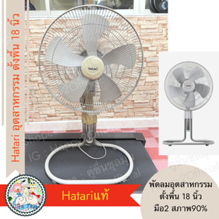 [Used] Hatari พัดลมอุตสาหกรรม ตั้งพื้น 18 นิ้ว รุ่น HT-IS18M7 สีเทาครีมอ่อน มือ2 สภาพ 90%