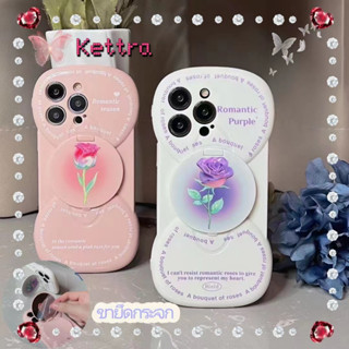 💜Kettra💜ป้องกันการหล่น ขอบเต็ม ขายึดกระจก iPhone 11 14 pro max การ์ตูน ดอกทิวลิป ก้อนเมฆ สีชมพู case for iPhone 12 13