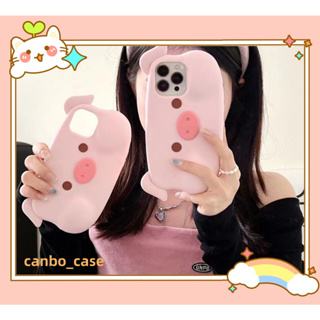 🎁ส่งของขวัญ🎁เคสไอโฟน สำหรับ 11 14 for iPhone Case 13 12 Pro Max น่าสนใจ น่ารัก ลูกหมู กันกระแทก เคสนิ่ม เคสโทรศัพท์