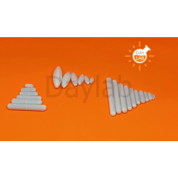 แม่เหล็ก แม่เหล็กกวนสาร แท่งแม่เหล็กกวนสาร Magnetic Bar ของจีน ยี่ห้อ Labmedic มีหลายแบบ Oval, Plain