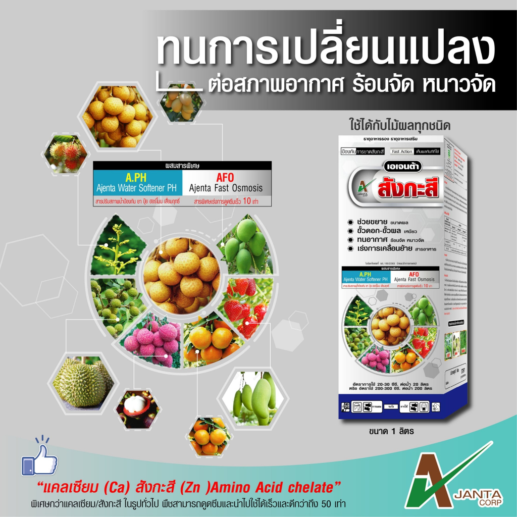 สังกะสี ปุ๋ยน้ำทางใบ แก้ปัญหาใบแก้ว ใบลาย ใบเหลือง ต้นพืชแคระแกร็น ต้านหนาวจัด ทนร้อนจัด  (250 ซีซี)
