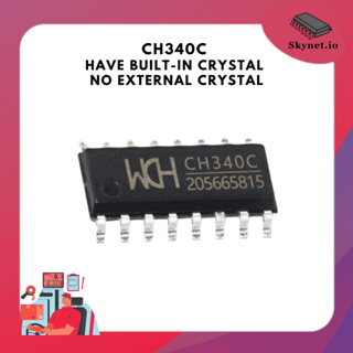 CH340C have built-in crystal, no external crystal