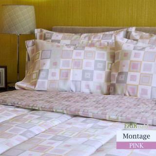 FAIRmaid เซ็ทเครื่องนอน(6/4ชิ้น)ลาย Montage สำหรับเตียงขนาด 6 / 5 / 3.5ฟุต(ผ้าปู ผ้านวมเย็บติด ปลอกหมอนและปลอกหมอนข้าง)
