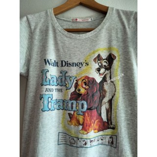 เสื้อยืด uniqlo ขนาด M/ walt Disney Lady and the Trampทรามวัยกับไอ้ตูบ