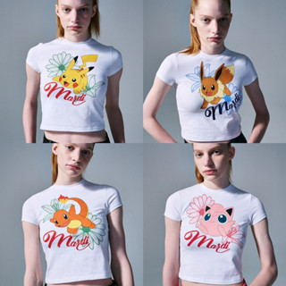 พรีออเดอร์ CROPPED TSHIRT FLOWER PIKACHU