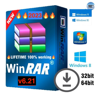 WinRAR 6.21 Final (Full) บีบอัดไฟล์ ⭐ คลายไฟล์ RAR, ZIP และไฟล์อื่นๆ ที่ดาวน์โหลดจากอินเทอร์เน็ต | 32/64Bit