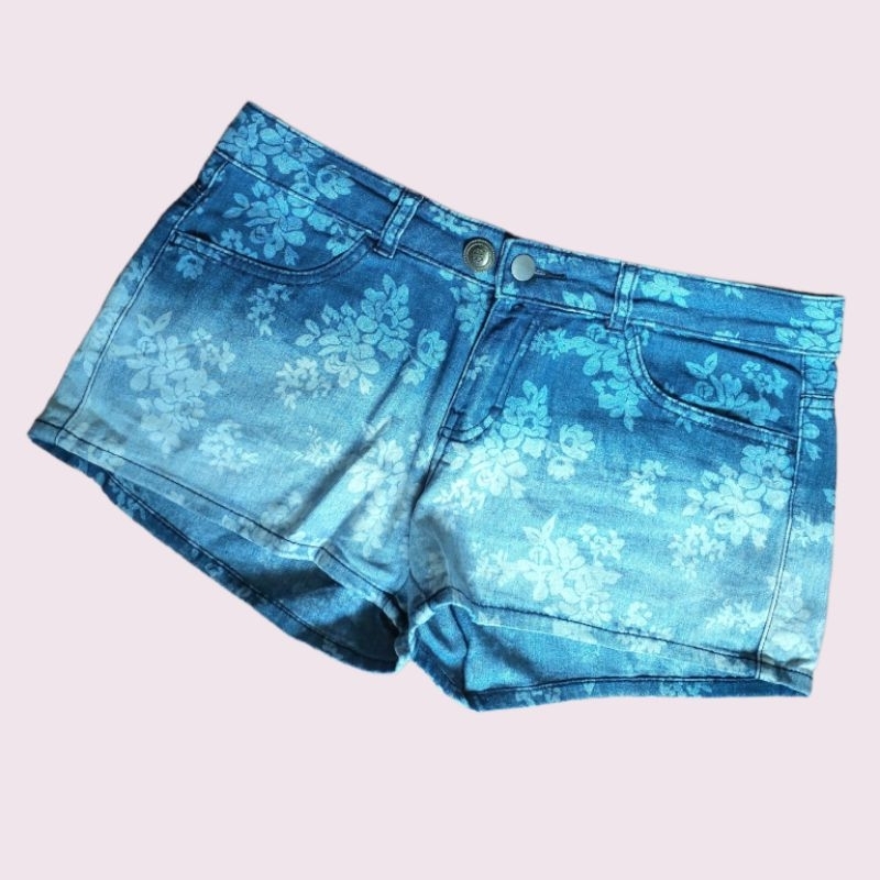 กางเกงยีนส์ ขาสั้น ลายดอก Tezenis