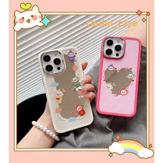 🎁ส่งของขวัญ🎁เคสไอโฟน สำหรับ 11 14 for iPhone Case 13 12 Pro Max น่ารัก การ์ตูน กระจกเงา กันกระแทก เคสนิ่ม เคสโทรศัพท์