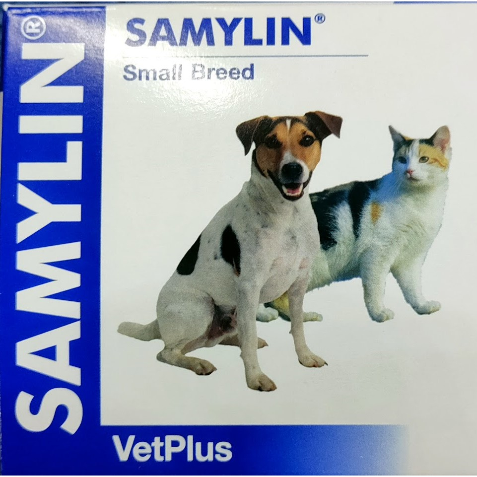 SAMYLIN Small Breed(หมดอายุ 11/2024)สินค้าของแท้ ฉลากไทย อาหารเสริมบำรุงตับ สำหรับสุนัข/แมว ชนิดผง 30 ซอง