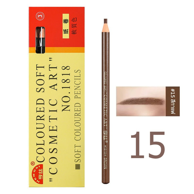 ดินสอเขียนคิ้ว 1 กล่อง มี 12 ด้าม - Colored Soft Cosmetic Art Eyebrow Pencil พร้อมส่ง 3 สี - รูปที่ 3