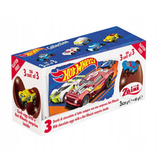 🚗 ไข่เซอร์ไพรส์ ฮ็อตวีลส์ มิลค์ช็อกโกแลต | Zaini Hot Wheels Milk Chocolate Surprise eggs 3x20g [60g]