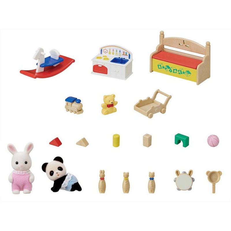 Sylvanian Families صندوق ألعاب الرضع — أرنب الثلج والباندا — صورة 3