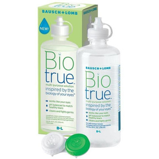 ฺ[แถมขวดเล็ก] BIOTRUE ไบโอทรู BAUSCH and LOMB 300ML MULTI-PURPOSE SOLUTION น้ำยาล้างคอนเทคเลนส์ ชุ่มชื้น 20 ชั่วโมง