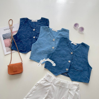 ♡Denim Vest♡กล้ามครอปยีนส์สุดชิค ป้ายRinny