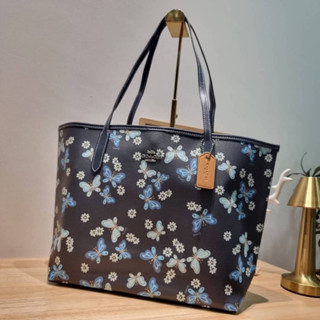 COACH CH211 CITY TOTE WITH LOVELY BUTTERFLY PRINT