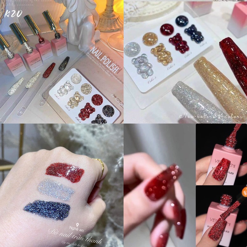 ชุดสีเจล VENDEENI 4สี K20 พร้อมชาร์จ ราคาถูก #ลูกแก้ว #สีแฟลช
