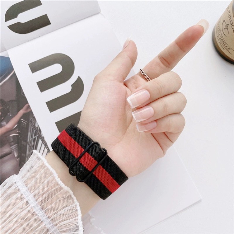 ok สายนาฬิกา สาย smart watch ultra10 9 8 7 6 5 4 ผ้ายืด ปรับได้ สาย  38/40/41/42(S10)mm สายนาฬิกา smart watch พร้อมส่ง