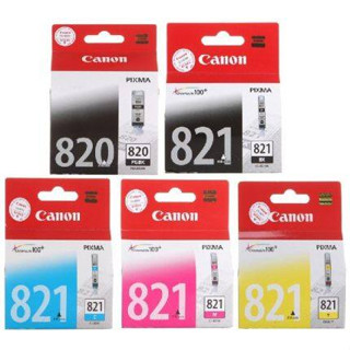 ตลับหมึก CANON 820 PGBK + 821 BK C M Y ชุด 5 ตลับ (Nobox)ไม่มีกล่อง หมึกแท้จากศูนย์