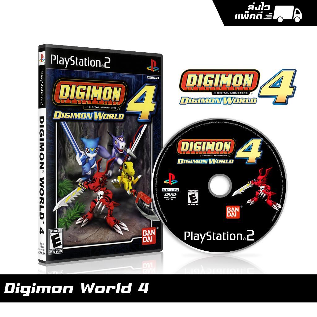 แผ่นเกม PS2 Digimon World 4 (english) สกรีนแผ่น พร้อมปกใส่กล่อง