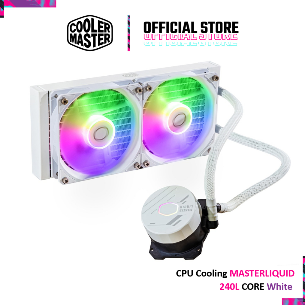 Cooler Master CPU Cooling MASTERLIQUID 240L CORE White (MLW-D24M-A18PZ-RW)