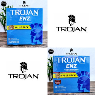 [Trojan] ENZ Classic Reservoir End Lubricated Latex Condoms 36 Count โทรจัน ถุงยางอนามัยหล่อลื่น