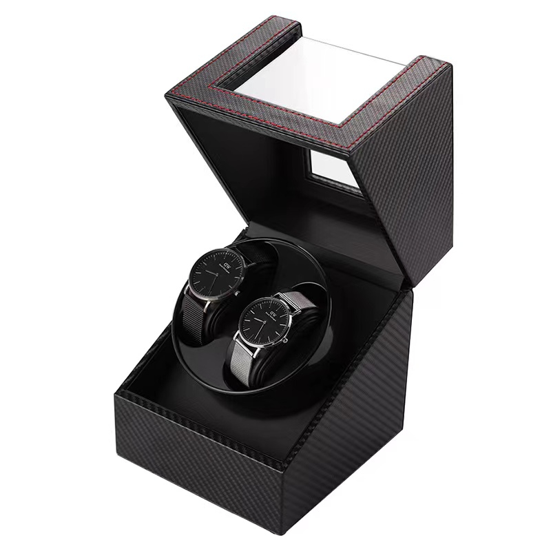*พร้อมส่ง*กล่องใส่นาฬิกา กล่องนาฬิกา Watch Box กล่องหมุนนาฬิกา 2 เรือน  watch winder