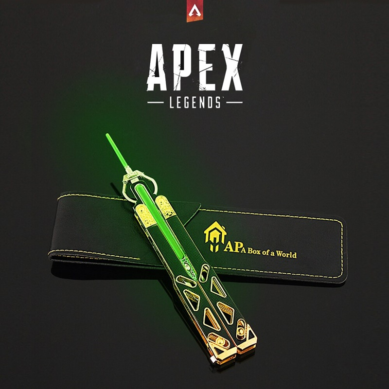 โมเดล Apex Legends Octane Heirloom knife วัสดุเหล็ก ขนาด 22 cm. เรืองแสงในที่มืด ควงเล่นได้ ไม่ลับคม
