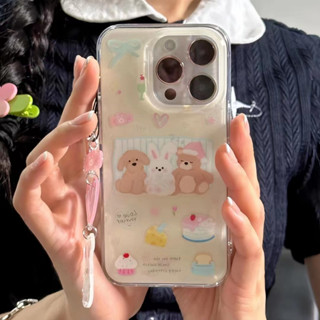 ✨สไตล์ใหม่✨เคสไอโฟน 14 Pro Max  เคส for 11 12 13 Pro Max น่ารัก หมี เคสพกพาสะดวก iPhone 13 Case เคสกันกระแทก