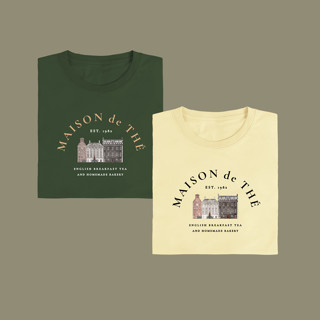 MAISON DE THÉ T-shirt Unisex Cotton เสื้อยืด ผ้าคอตตอนนุ่ม ใส่สบาย