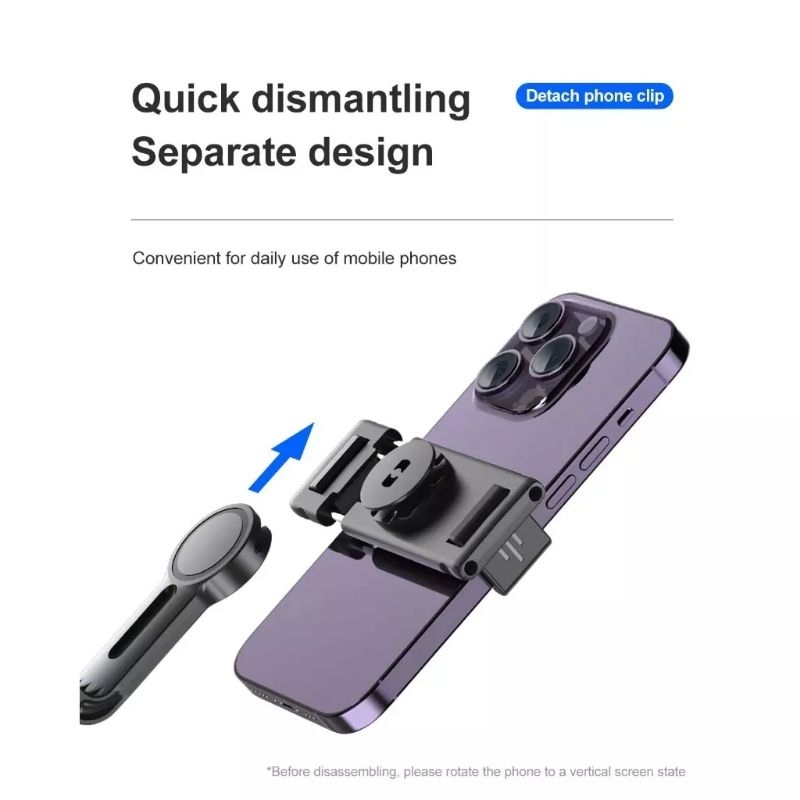 0TELESIN ถ่ายภาพอัจฉริยะ Gimbal Selfie P02 360° Rotation Auto Face TRACKING 360°การติดตามใบหน้าอัตโนมัติ 360°