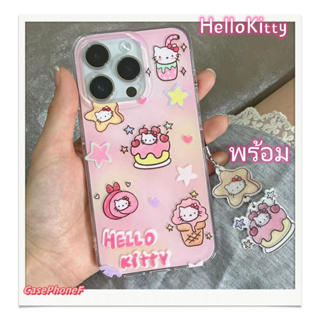 ✨จัดส่งภายใน24ชม✨เคส for iPhone 11 14 Pro Max Case for iPhone 12 13 ป้องกันการตก การป้องกัน HelloKitty สาวน่ารักหัวใจ