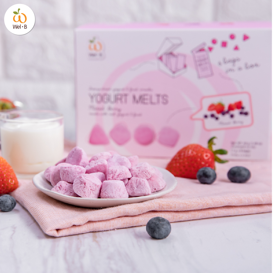 Wel-B Yogurt Melts Mixed Berry 42g. (โยเกิร์ตกรอบ มิกซ์เบอร์รี่ 42 กรัม ...