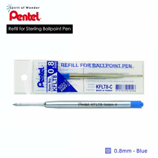 ไส้ปากกาลูกลื่น Pentel รุ่น KFLT8 หมึกน้ำมัน ขนาด 0.8 มม