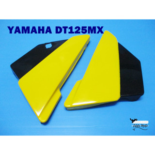 YAMAHA DT125MX MONO SHOCK SIDE COVER SET (LH&amp;RH) “YELLOW” &amp; ”BLACK” // ฝากระเป๋าข้าง สีเหลือง-ดำ สินค้าคุณภาพดี