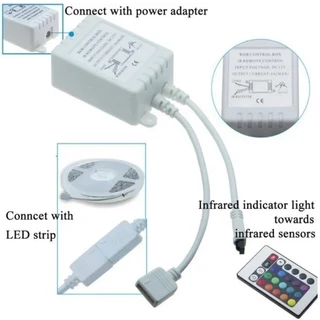 (แจกโค้ดลด30% กรอก INC459LC ช่องโค้ดช้อปปี้) กล่องควบคุมไฟ LED เส้น กล่องคอนโทรลไฟ RGB เส้น พร้อมรีโมท