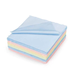 (YD-0001) ผ้าเช็ดแว่น 1 กล่อง 100 ผืน มีคละสีกับสีดำ