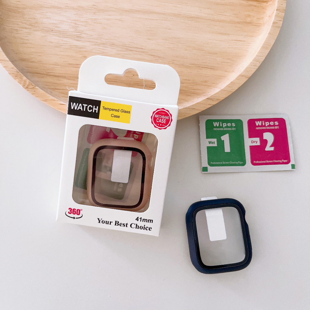 เคส สำหรับ iwatch  เคส Watch สายนาฬิกา PC+Glass case smart watch case watch เคสสำหรับแอปเปิ้ลวอช 38/40/41/42/44/45/cm ราคา ถูกที่สุด ดีลบีเคเค แกลเลอรีภาพที่ 9