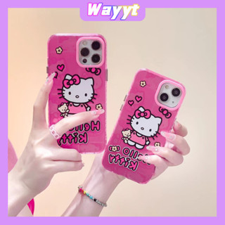 💖จัดส่ง24ชม  TH💖iPhone 14 13 12 11 Pro Max เคส for เคสไอโฟน11 แฟชั่น บางเบาพกพาง่าย น่ารัก การ์ตูน Hello Kitty Case