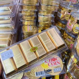 ช็อกโกแลต ทองแท่ง เหรียญทอง ใหญ่ ตรุษจีน Chocolate Coin ของชำร่วย ขนมโบราณ