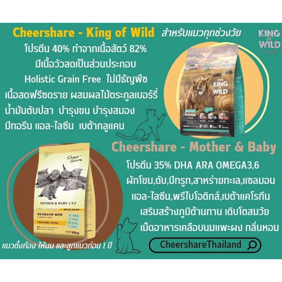 (1.5kg) Cheer Share อาหารแมว ผสม Freeze Dried King of Wild Rich Meat โปรตีน40% ทำจากเนื้อสัตว์82% - รูปที่ 6