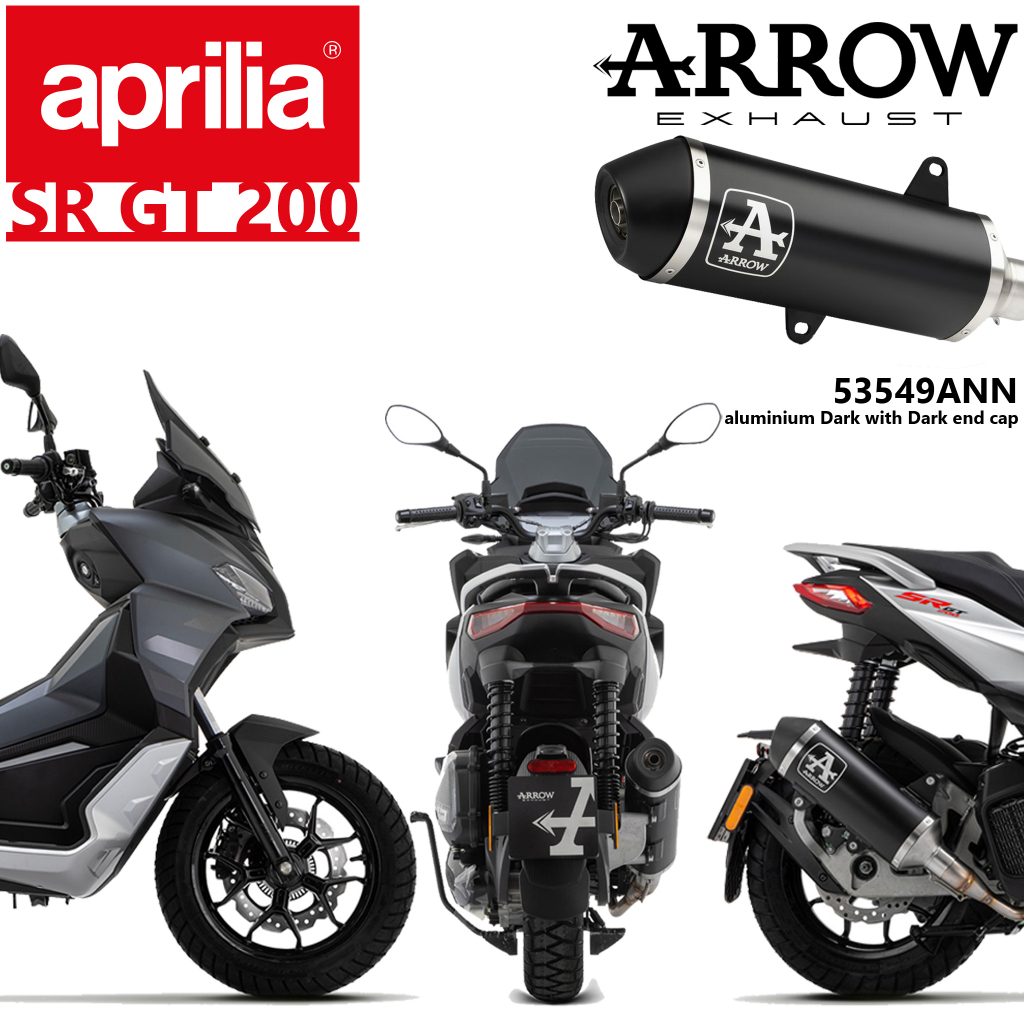 ท่อ Arrow Dark aluminium For Aprilia SR GT 200