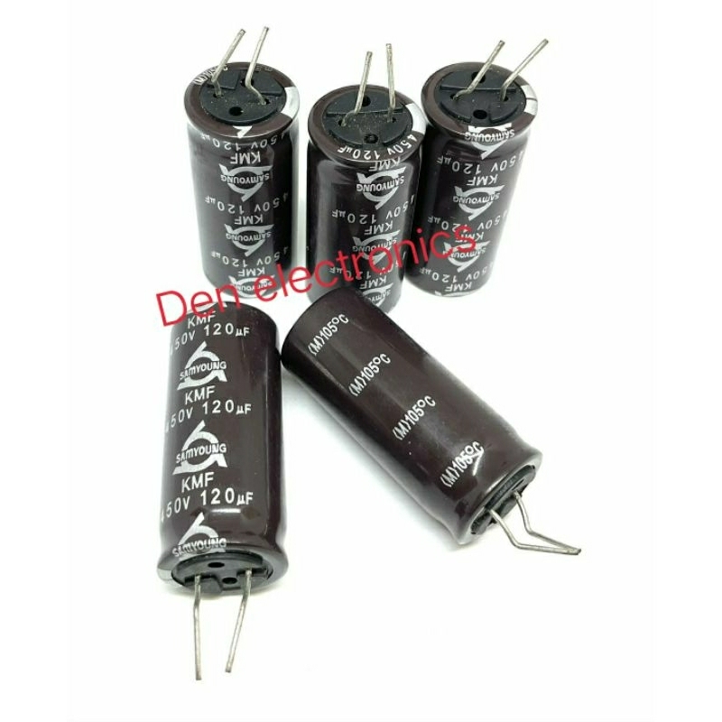 C ตัวเก็บประจุ ค่า 120UF. 450V 105 องศา แท้ Electrolytic Capacitor สินค้าของใหม่ มีราคาขายส่ง - รูปที่ 2