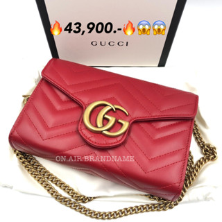 ❗️เท❗️ถูกโหด🎉New gucci marmont mini bag woc สีแดงสวย