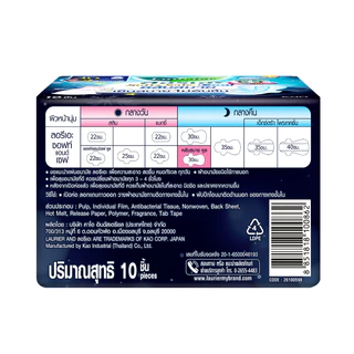 [แพ็ค 6] ลอรีเอะ ซอฟท์แอนด์เซฟ ไนท์ คูล 30 ซม. 10 ชิ้น