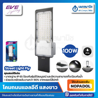 EVE โคมถนนแอลอีดี Fly 100วัตต์ เดย์ไลท์ พร้อมขายึด | โคมไฟ โคมไฟถนน ไฟแอลอีดี ไฟเดย์ไลท์ อีฟ ไฟถนน ไฟ100วัตต์ โคมแอลอีดี